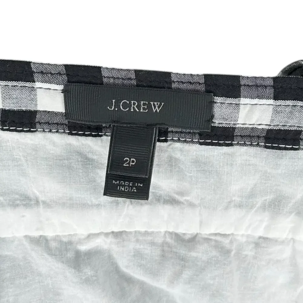 J. Crew Black and White Gingham Midi Dress - Picture 7 of 8